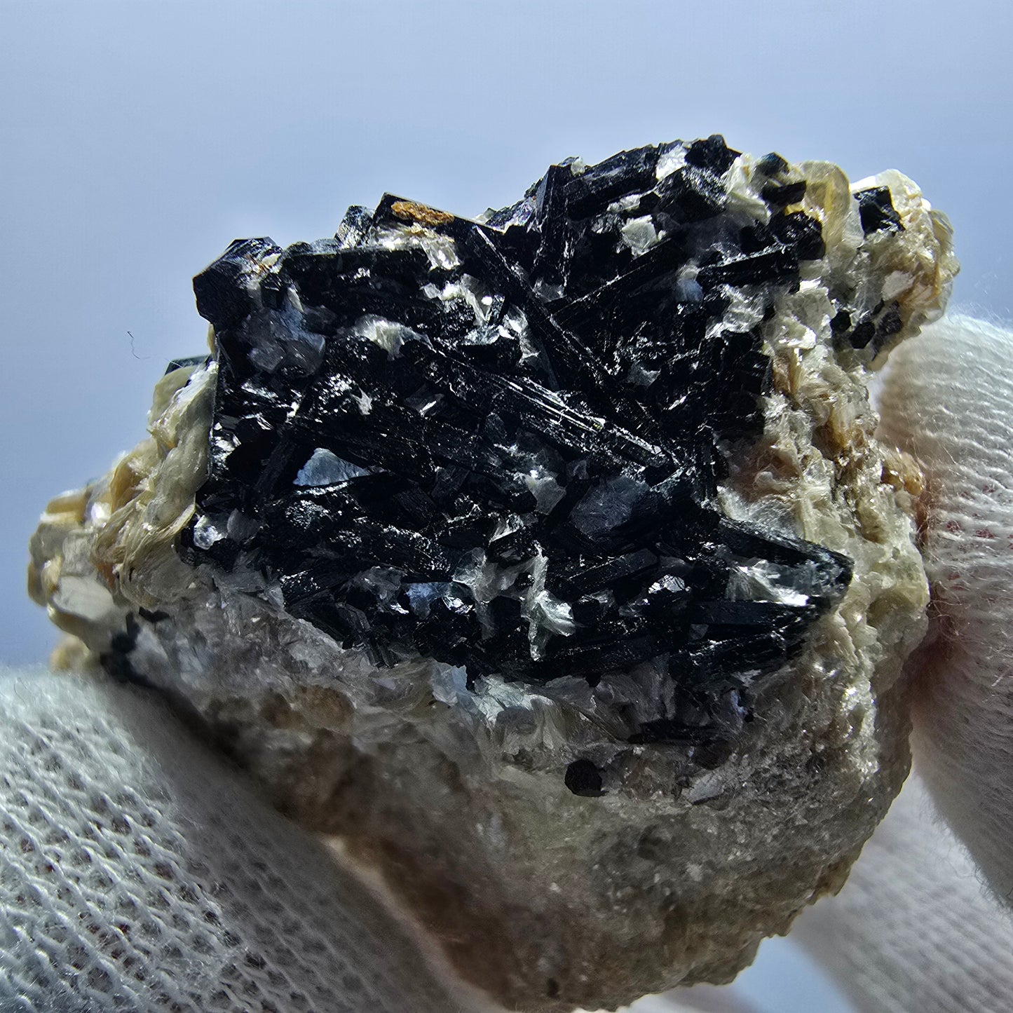 Phantom Fluorite hexagonal cubes Schörl Tourmaline Muscovite Erongo, Namibia 60*44*38mm