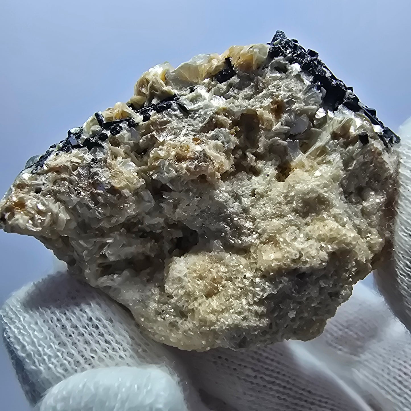 Phantom Fluorite hexagonal cubes Schörl Tourmaline Muscovite Erongo, Namibia 60*44*38mm