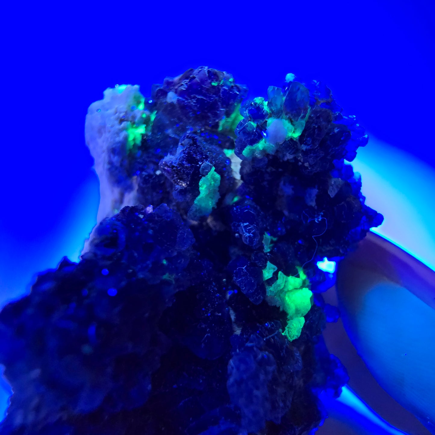 Cube de fluorite fantôme, hyalite, spécimen d'orthose, Erongo, Namibie, 63 x 40 x 28 mm