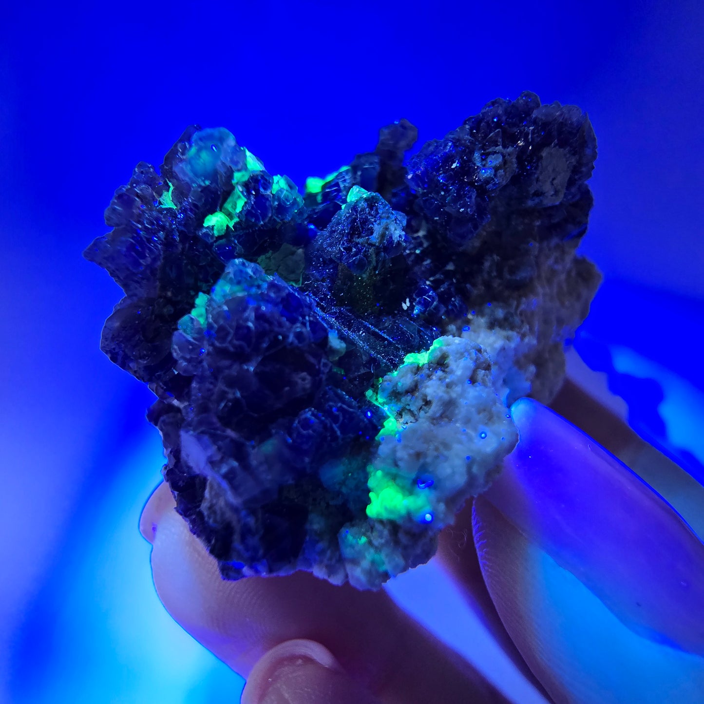 Cube de fluorite fantôme, hyalite, spécimen d'orthose, Erongo, Namibie, 63 x 40 x 28 mm