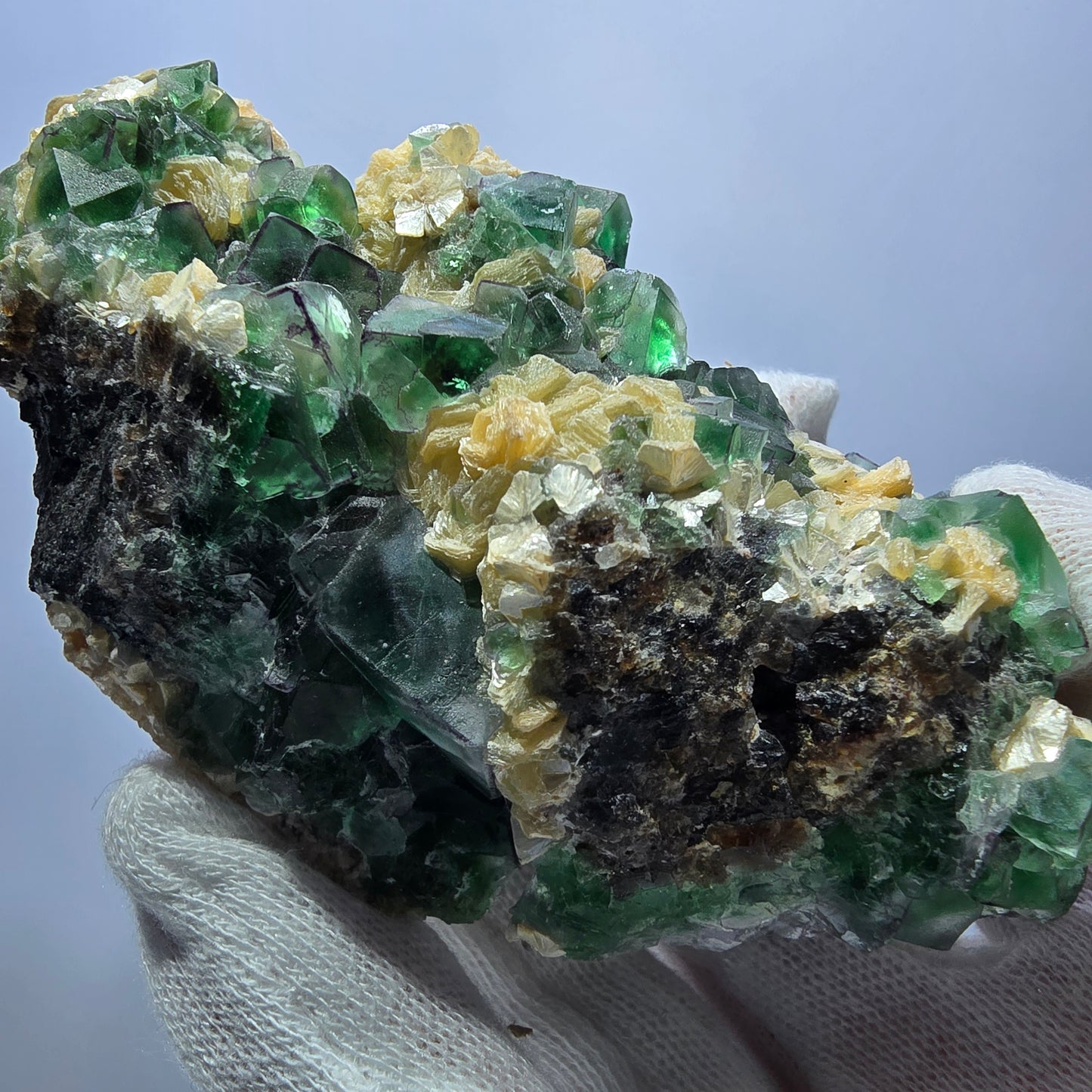 Phantom Fluorite Cube Schorl Tourmaline Muscovite Specimen Erongo Namibia 102*62*54mm