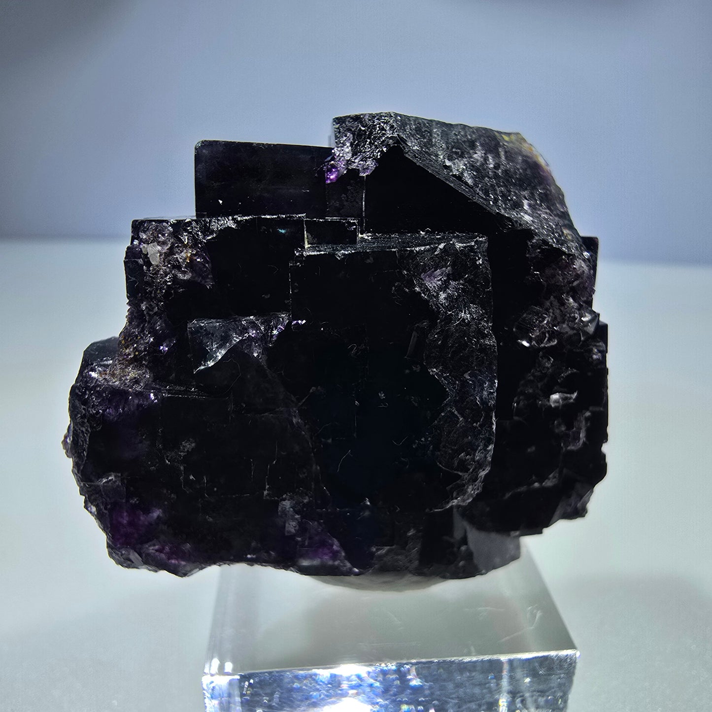 Phantom Fluorit Würfel Stufe parkettiert zonal Okorusu, Namibia 51*46*27mm