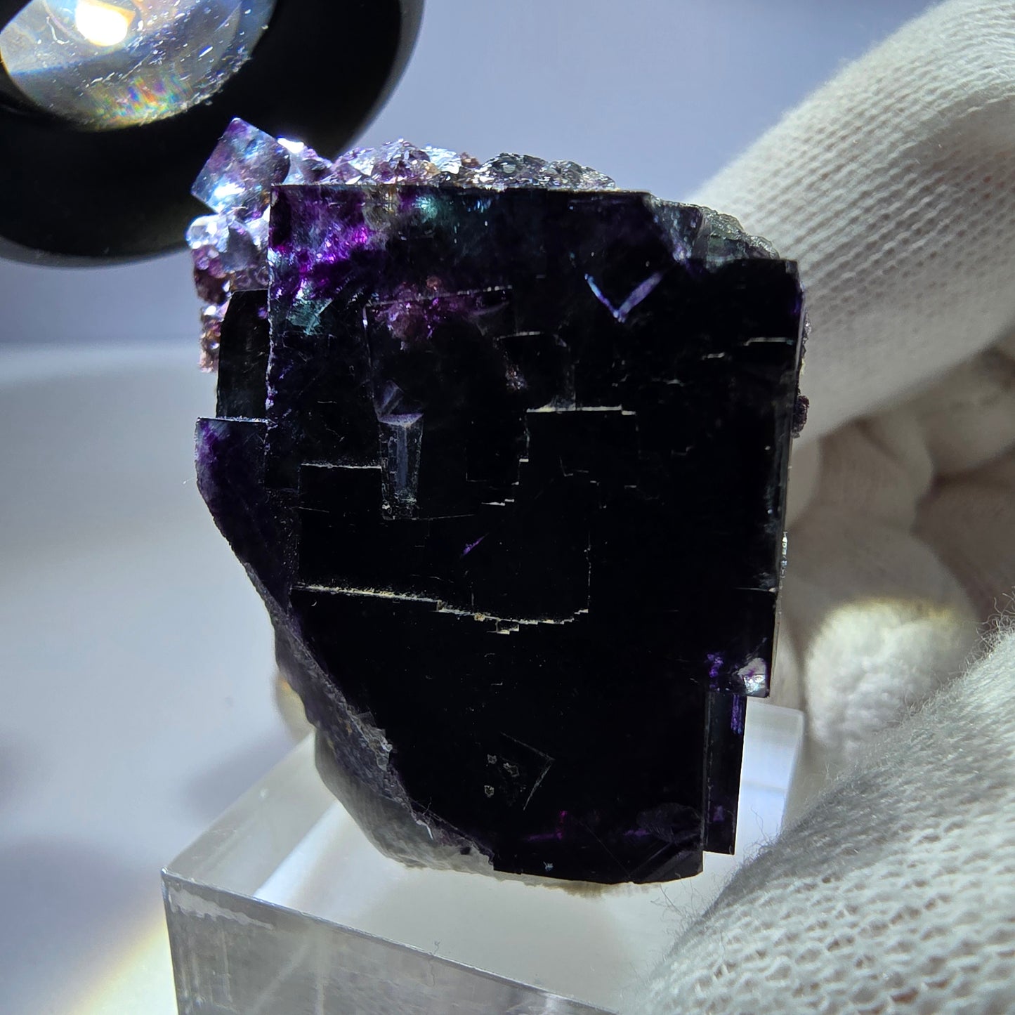 Phantom Fluorit Würfel Stufe parkettiert zonal Okorusu, Namibia 45*35*25mm