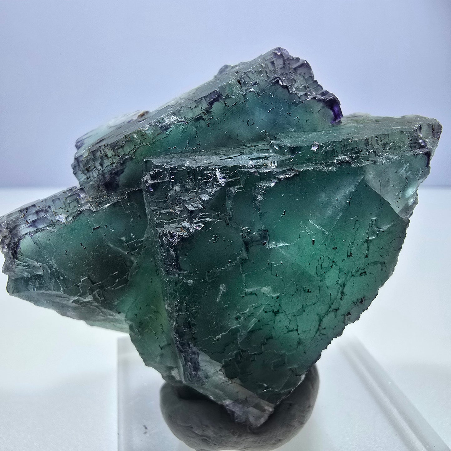 Spécimen de cube de fluorite fantôme parqueté zonal Okorusu, Namibie 65*53*28mm