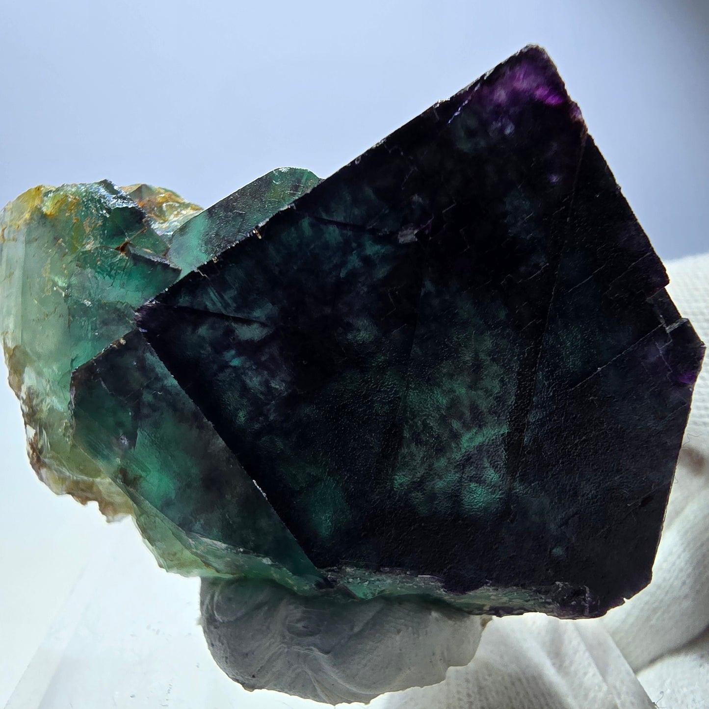 Phantom Fluorit Würfel Stufe, parkettiert grün lila Okorusu, Namibia 59*45*25mm