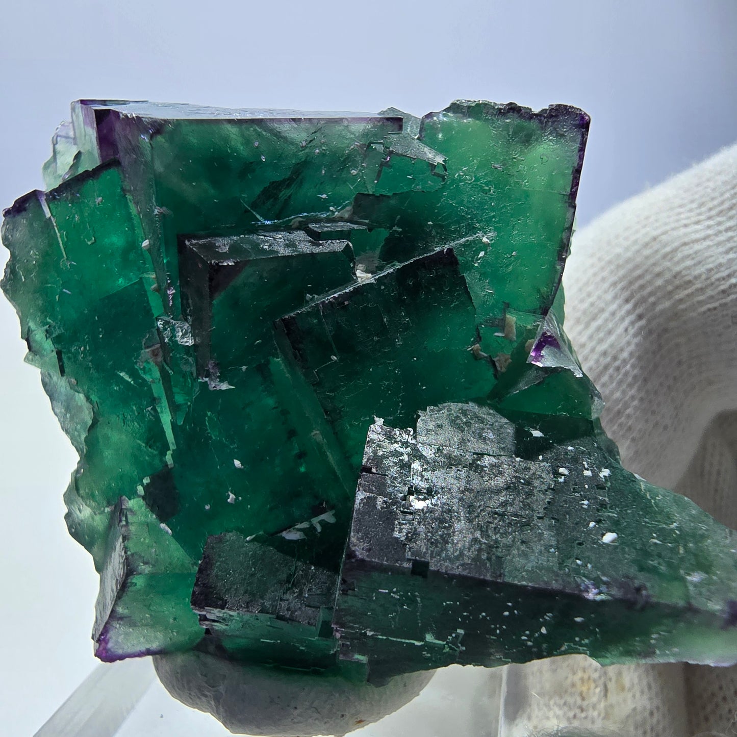 Phantom Fluorit Würfel Stufe parkettiert zonal Okorusu, Namibia 58*47*24mm
