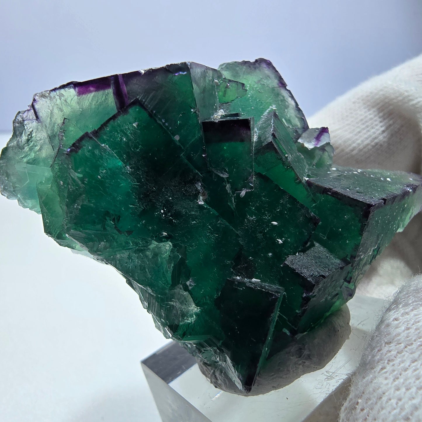 Phantom Fluorit Würfel Stufe parkettiert zonal Okorusu, Namibia 58*47*24mm