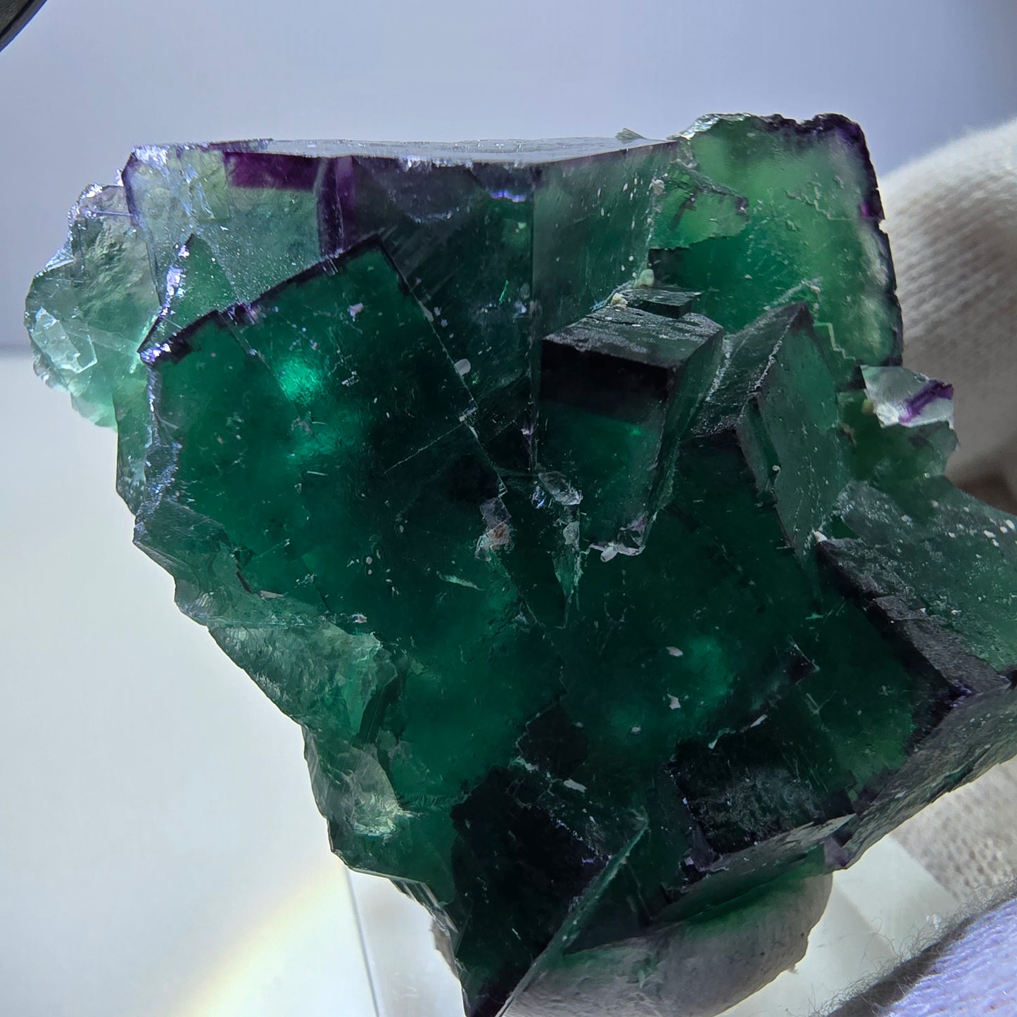 Phantom Fluorit Würfel Stufe parkettiert zonal Okorusu, Namibia 58*47*24mm