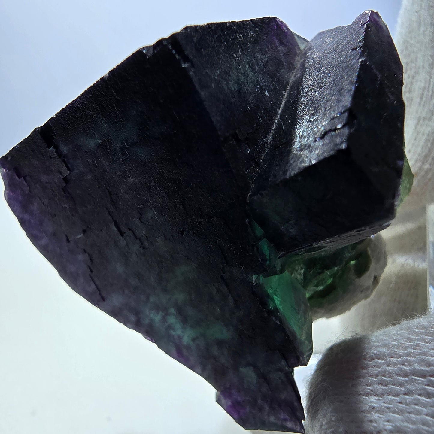 Rare Phantom Fluorite Cube Specimen zonal green purple Okorusu, Namibia 48*43*36mm