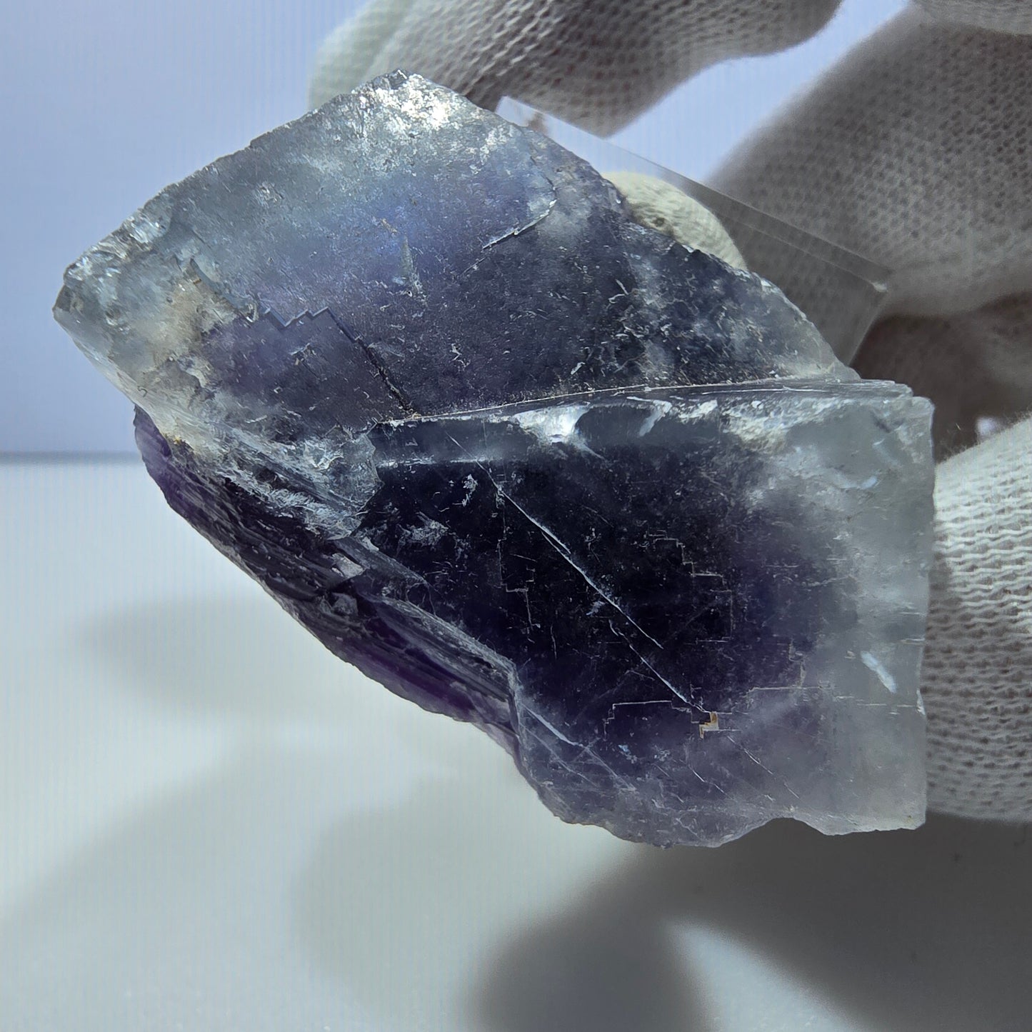 Seltene Phantom Fluorit Würfel Stufe blau lila Okorusu, Namibia 42*35*24mm