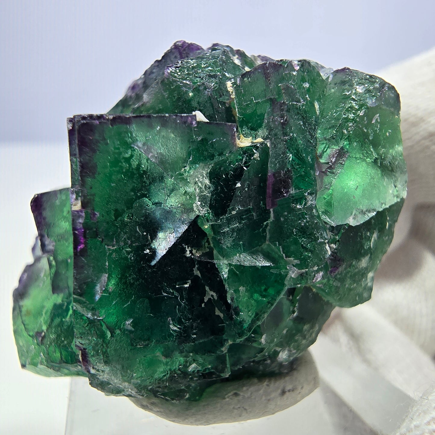 Phantom Fluorit Würfel Stufe parkettiert zonal Okorusu, Namibia 40*32*25mm