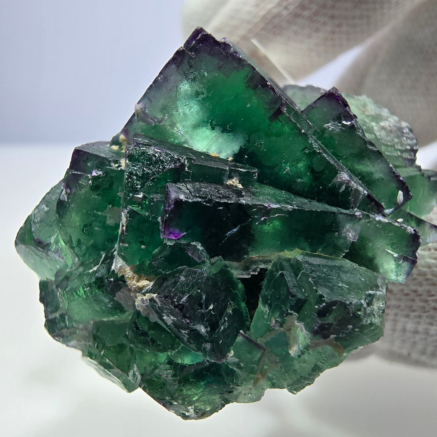 Phantom Fluorit Würfel Stufe parkettiert zonal Okorusu, Namibia 40*32*25mm