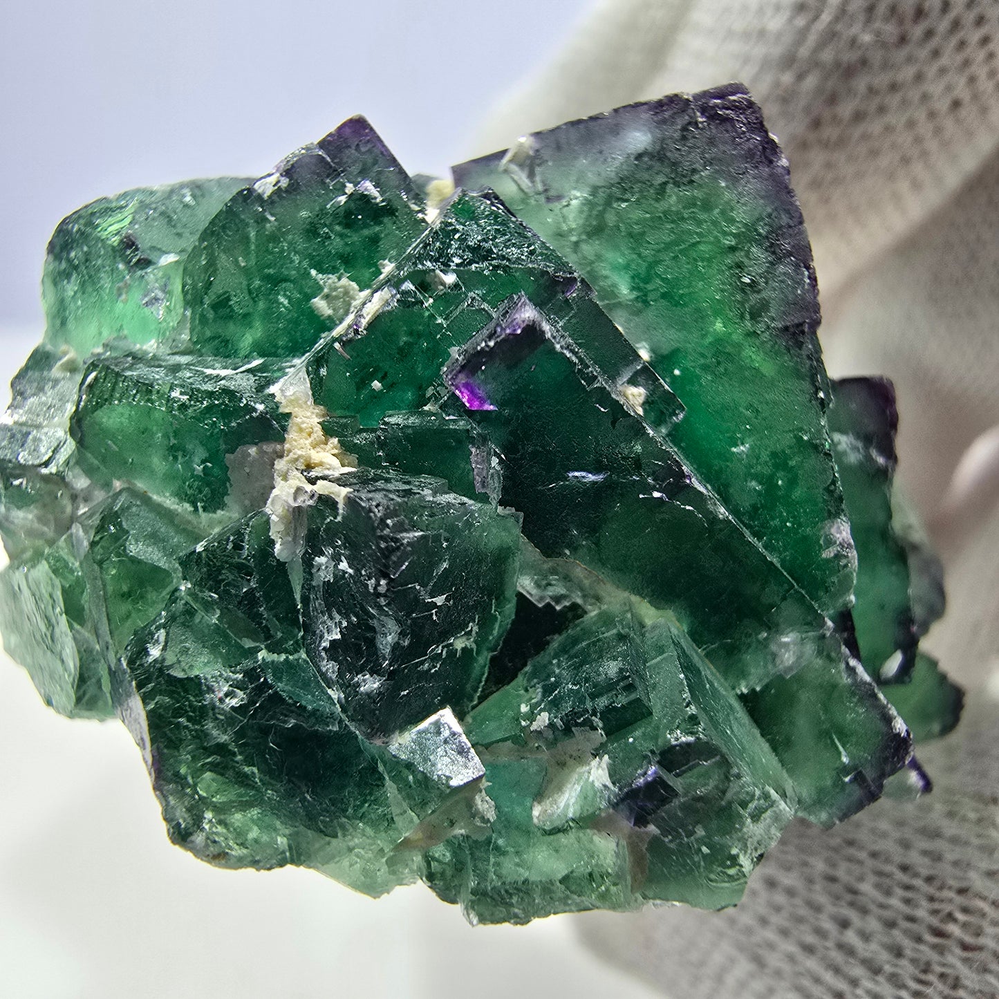 Phantom Fluorit Würfel Stufe parkettiert zonal Okorusu, Namibia 40*32*25mm
