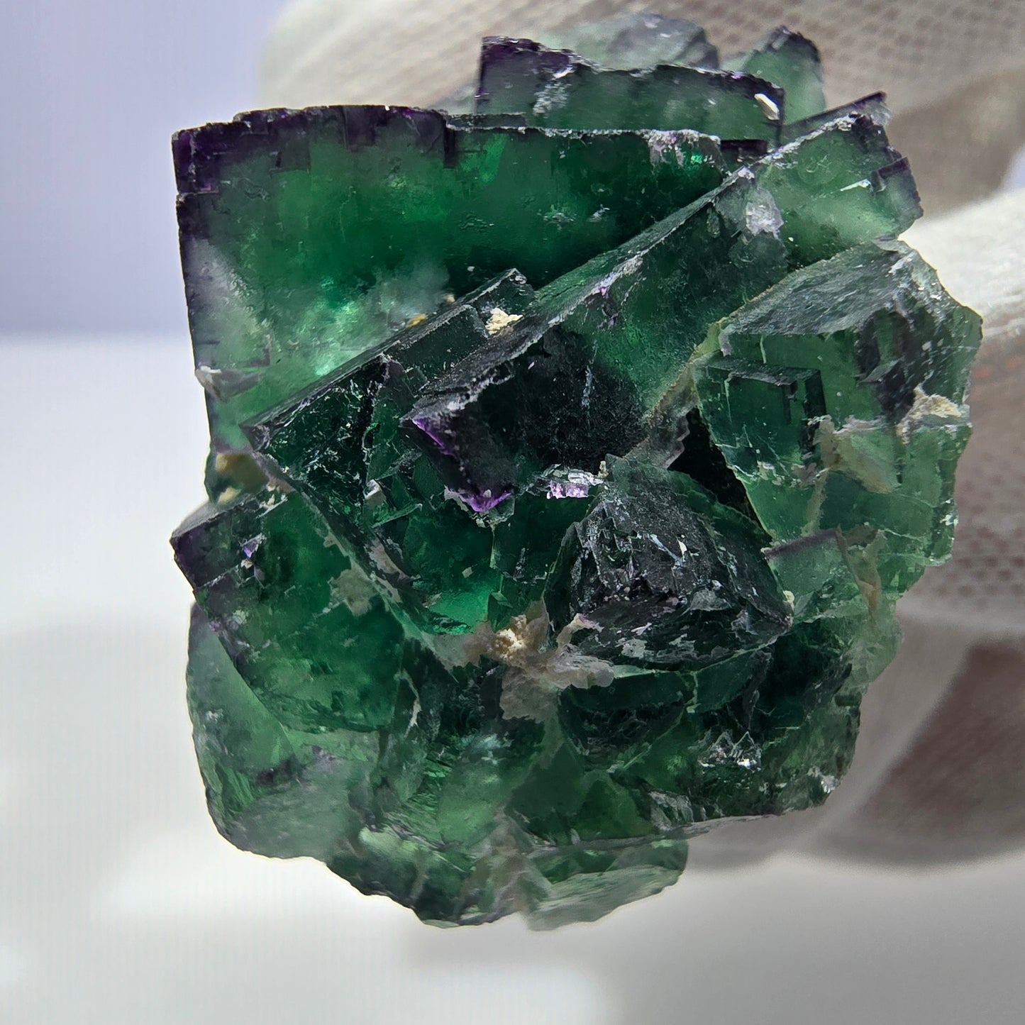 Phantom Fluorit Würfel Stufe parkettiert zonal Okorusu, Namibia 40*32*25mm