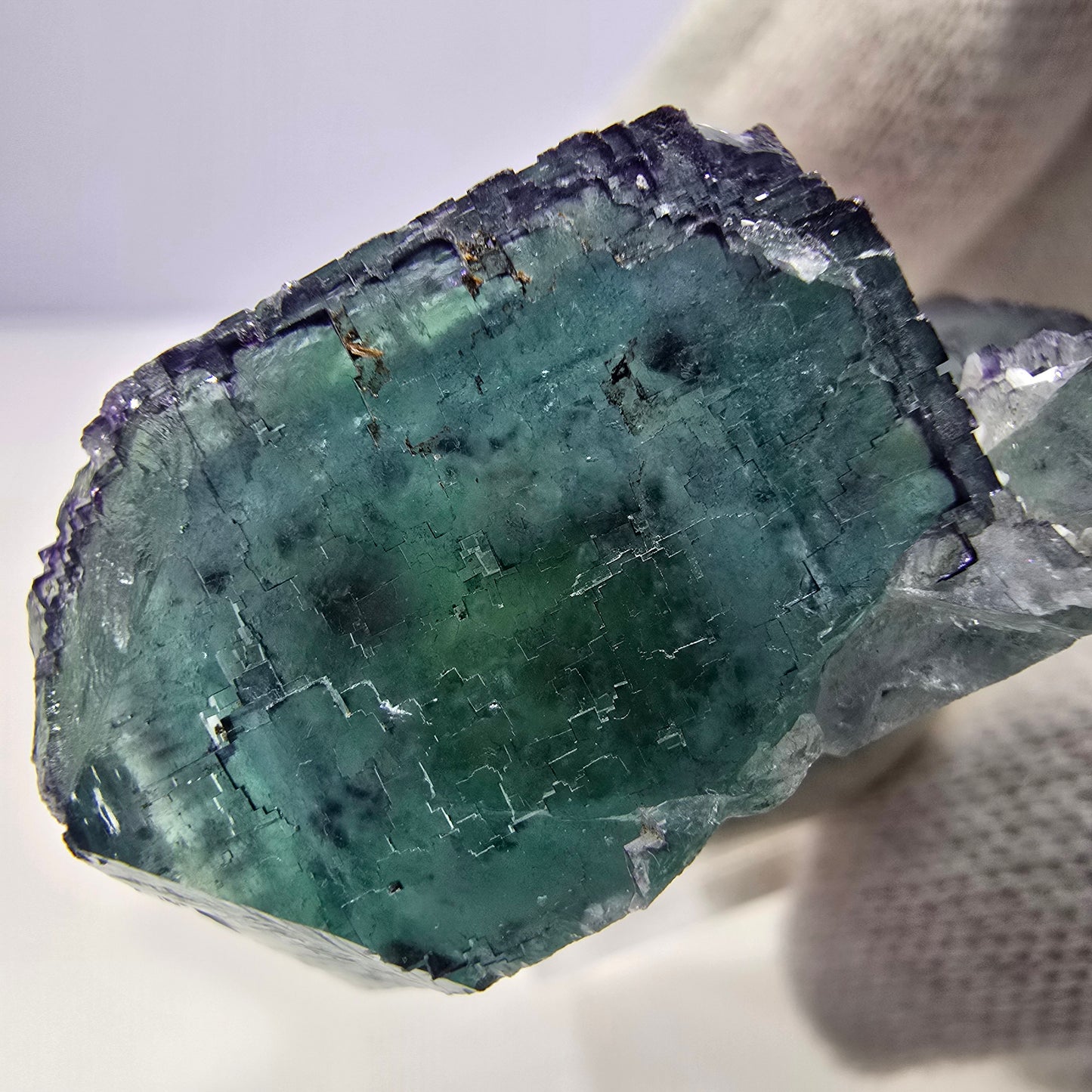 Spécimen de cube de fluorite fantôme parqueté zonal Okorusu, Namibie 39*31*19 mm