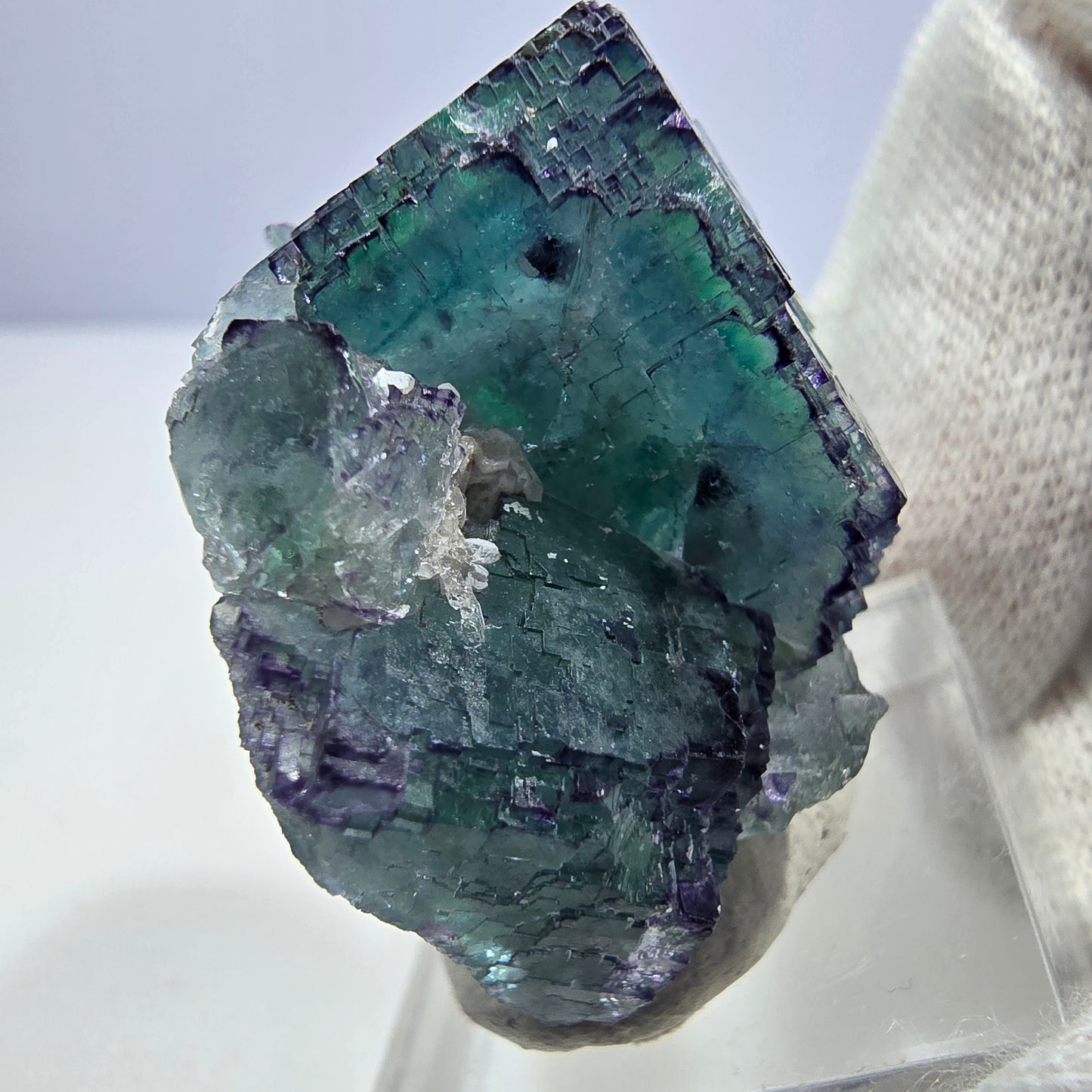 Spécimen de cube de fluorite fantôme parqueté zonal Okorusu, Namibie 39*31*19 mm