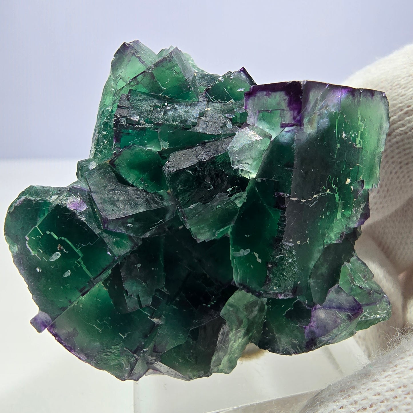 Phantom Fluorit Würfel Stufe parkettiert zonal Okorusu, Namibia 50*40*28mm