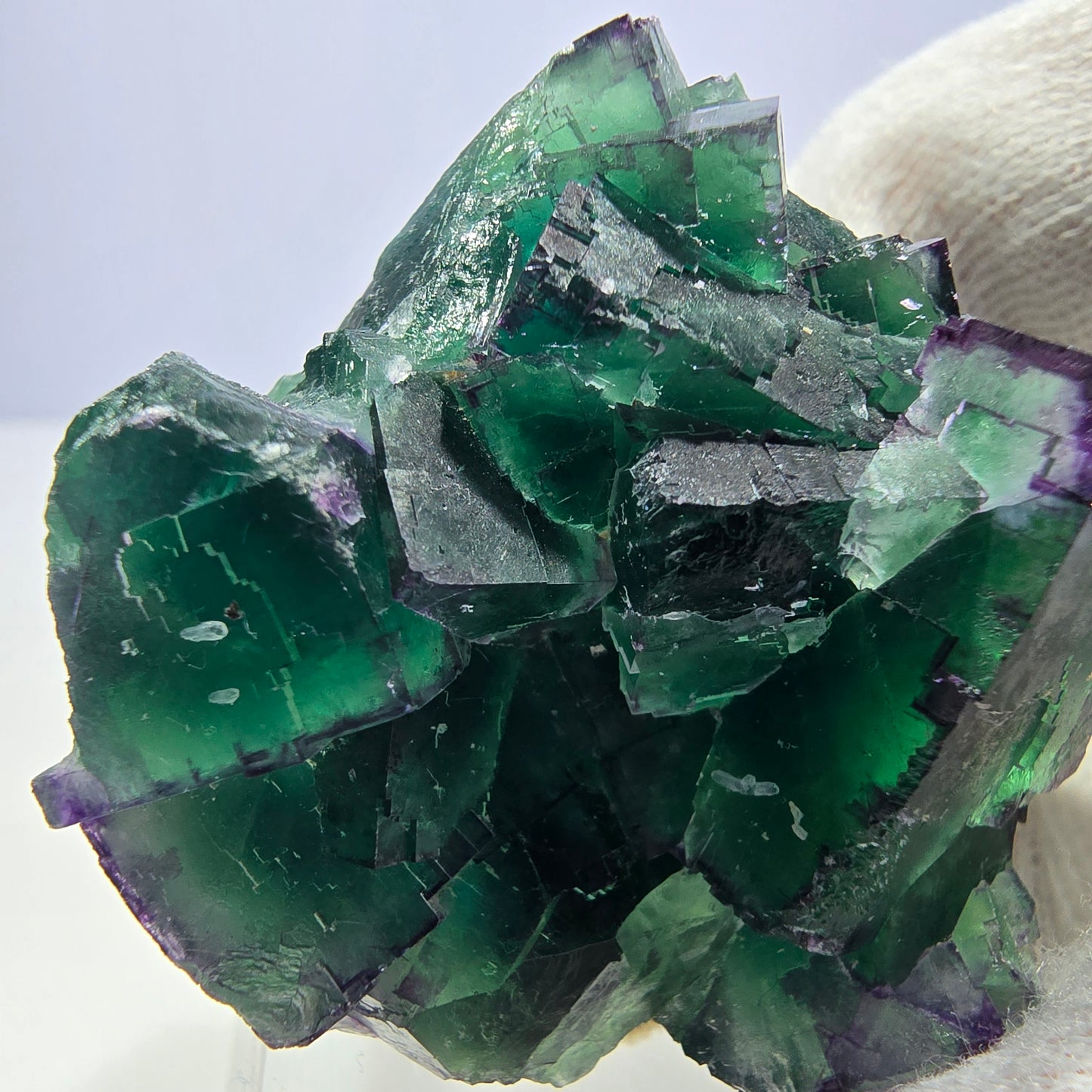 Phantom Fluorit Würfel Stufe parkettiert zonal Okorusu, Namibia 50*40*28mm