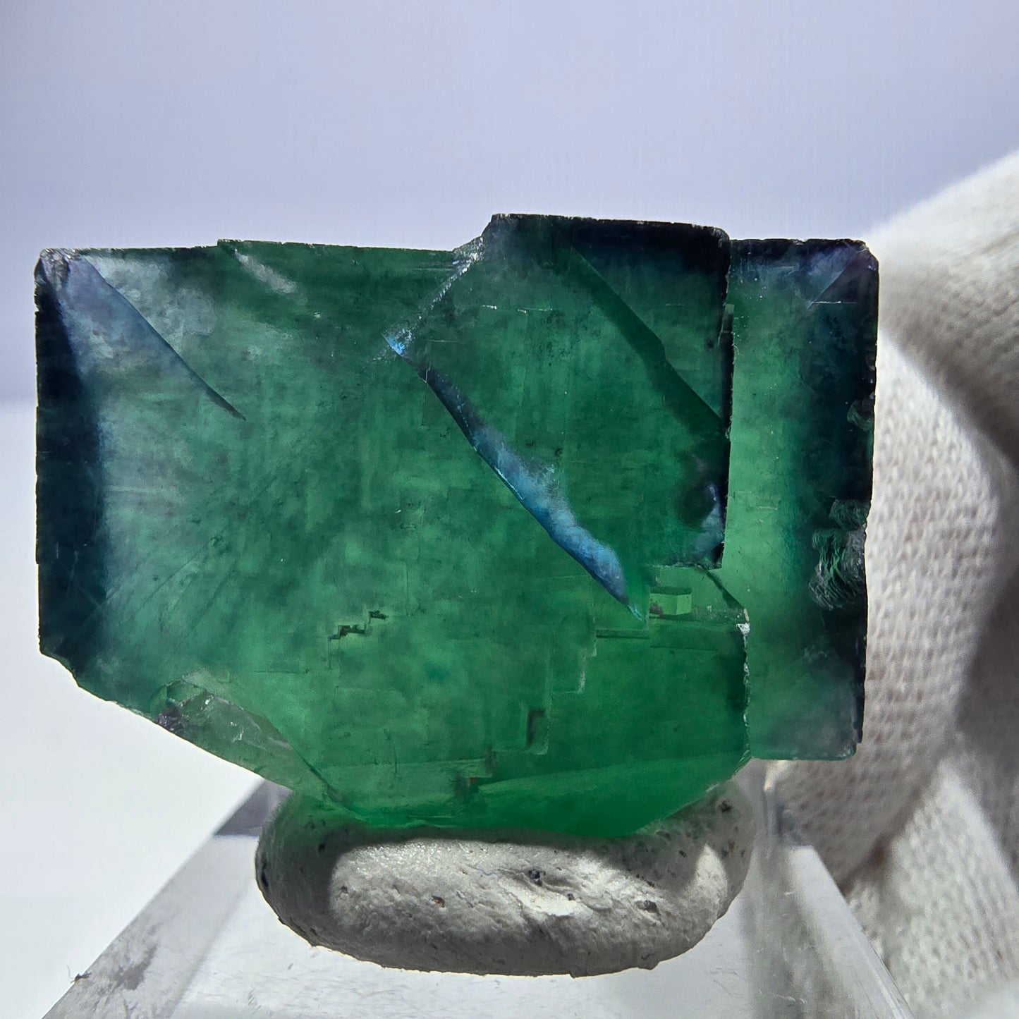 Phantom Fluorit Würfel Stufe parkettiert zonal Okorusu, Namibia 39*27*21mm