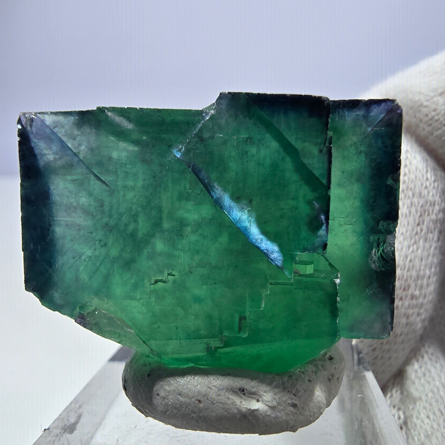 Phantom Fluorit Würfel Stufe parkettiert zonal Okorusu, Namibia 39*27*21mm