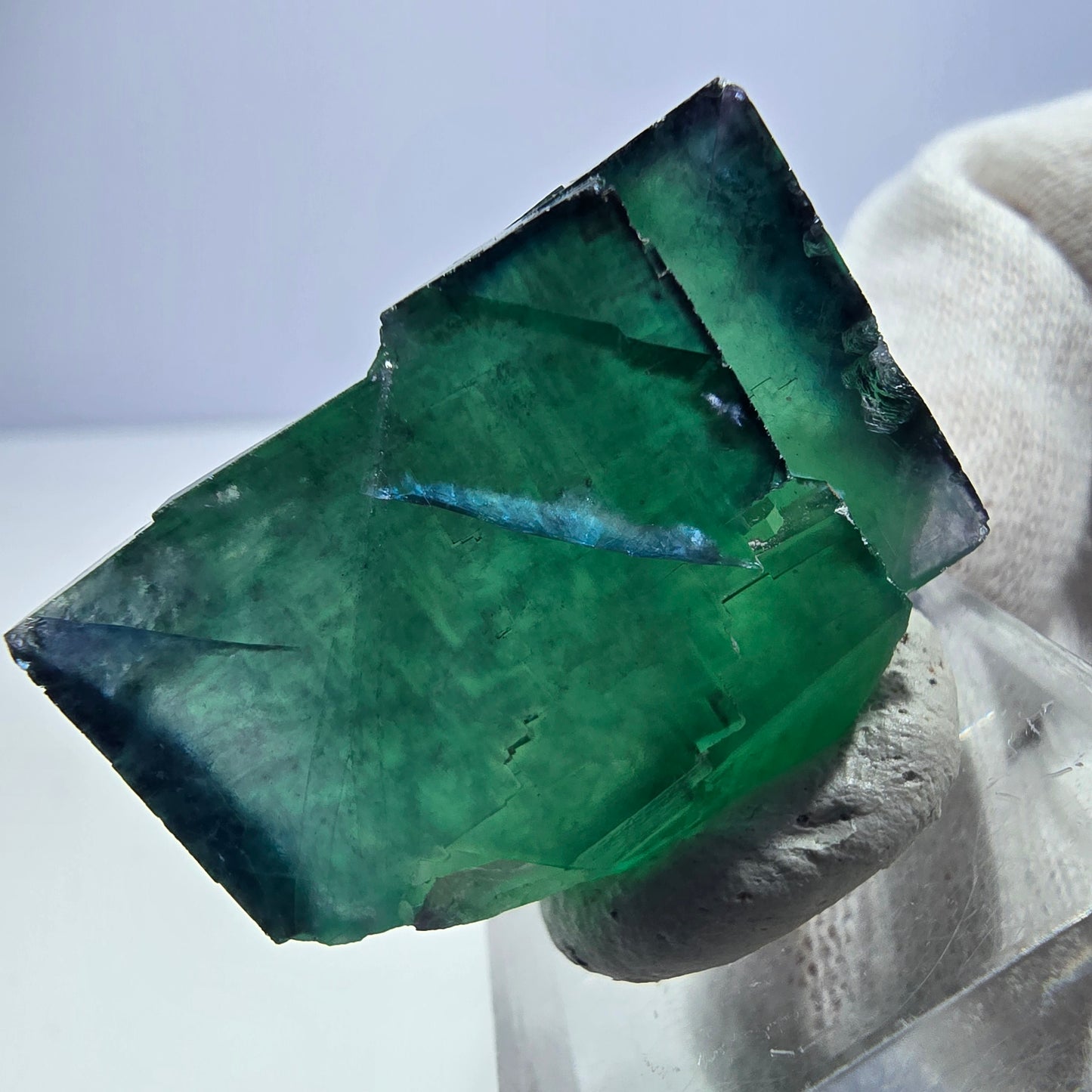 Phantom Fluorit Würfel Stufe parkettiert zonal Okorusu, Namibia 39*27*21mm