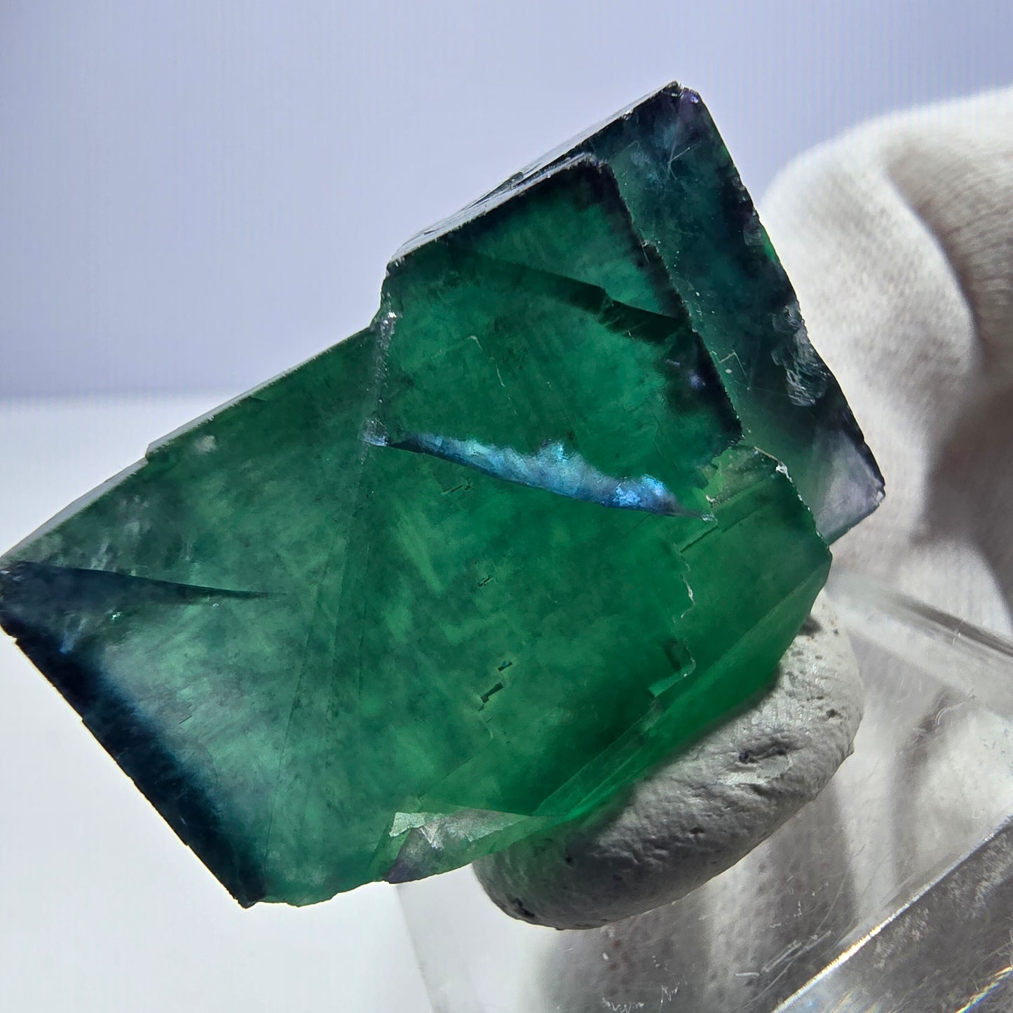 Phantom Fluorit Würfel Stufe parkettiert zonal Okorusu, Namibia 39*27*21mm