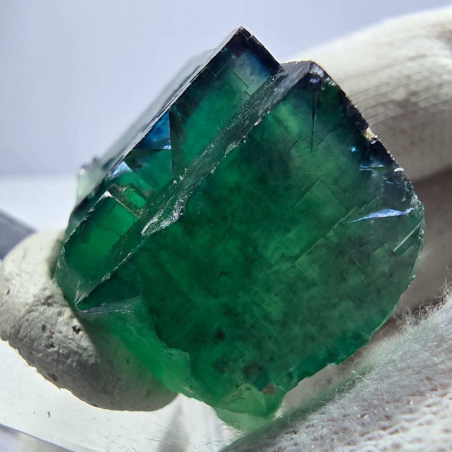 Phantom Fluorit Würfel Stufe parkettiert zonal Okorusu, Namibia 39*27*21mm