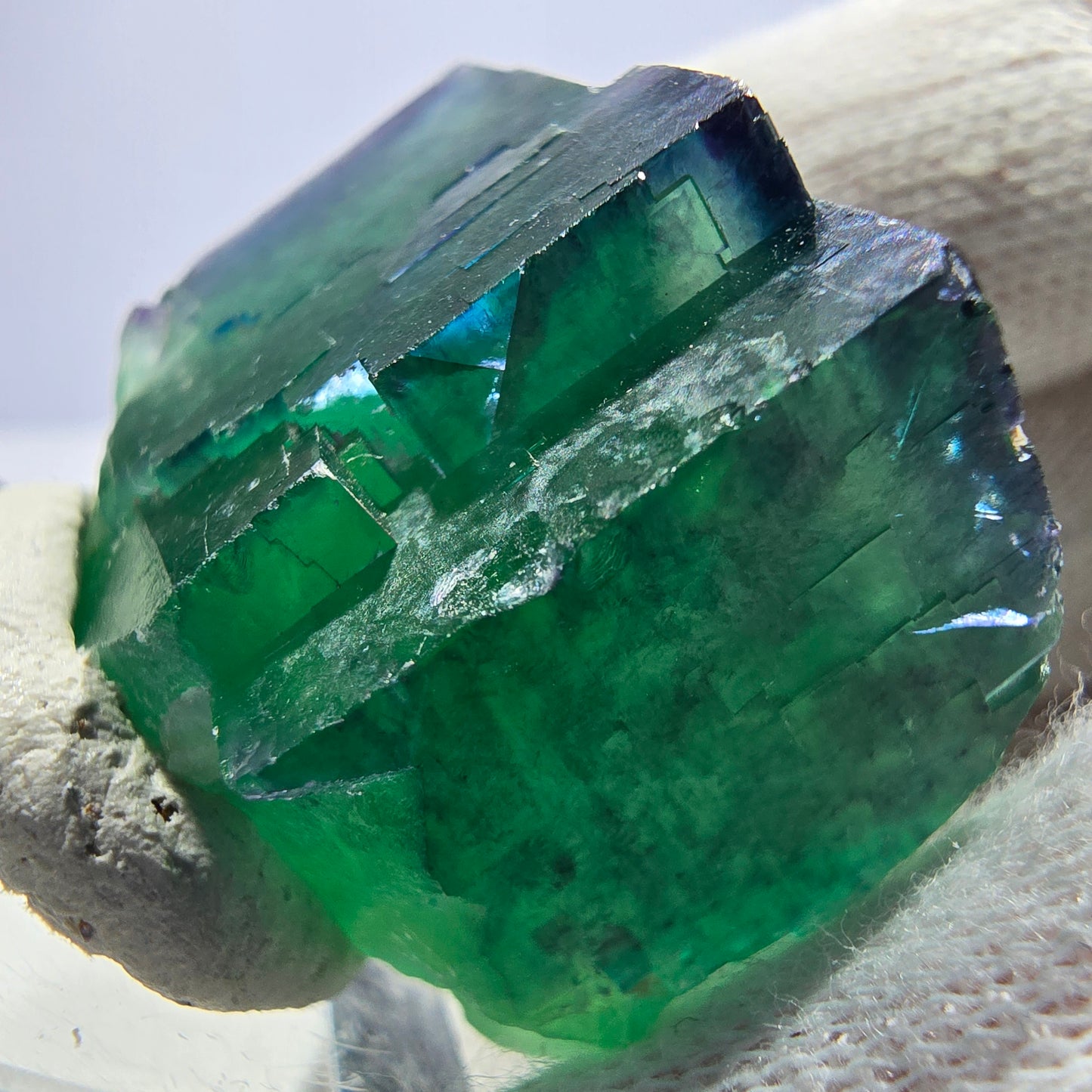Phantom Fluorit Würfel Stufe parkettiert zonal Okorusu, Namibia 39*27*21mm