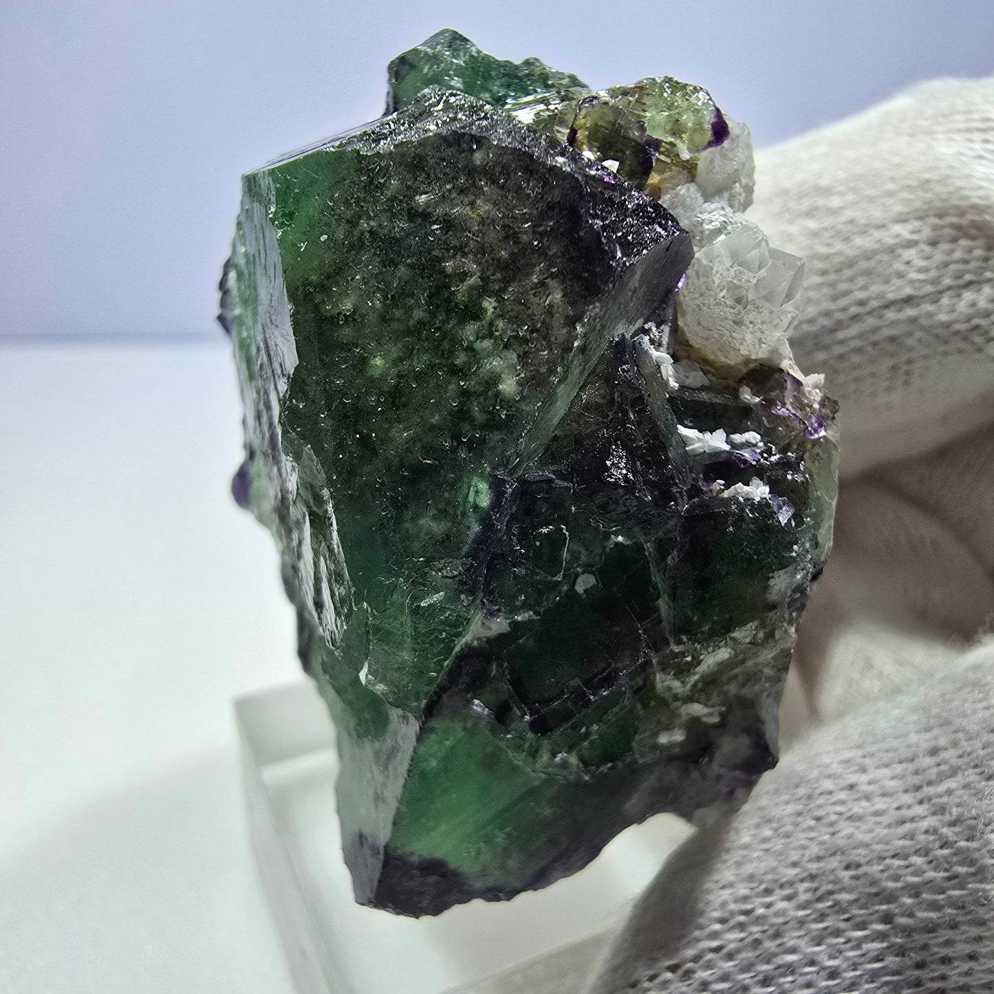 Spécimen de cube de fluorite fantôme parqueté zonal Okorusu, Namibie 46*42*27mm