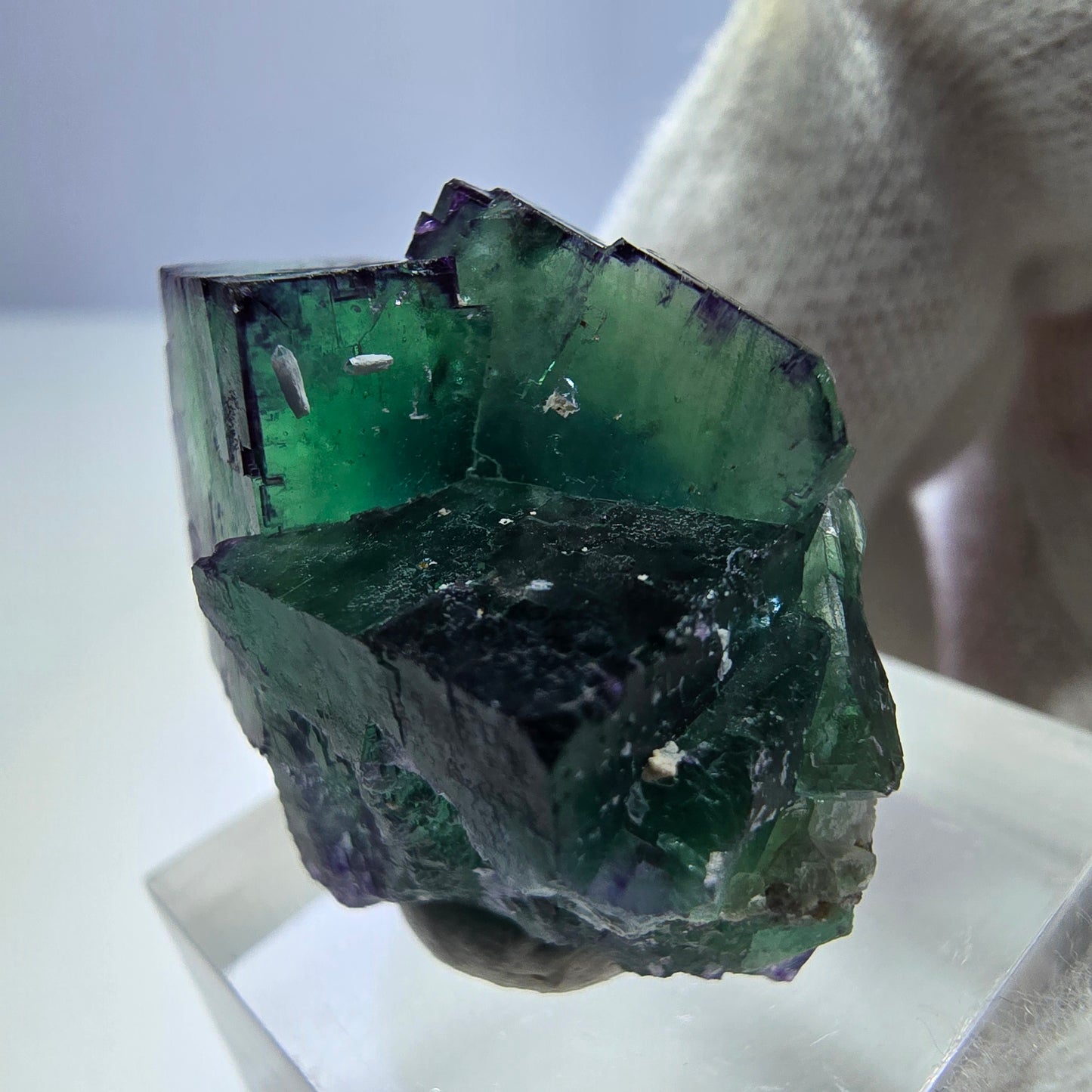 Phantom Fluorit Würfel Stufe parkettiert zonal Okorusu, Namibia 28*23*15mm