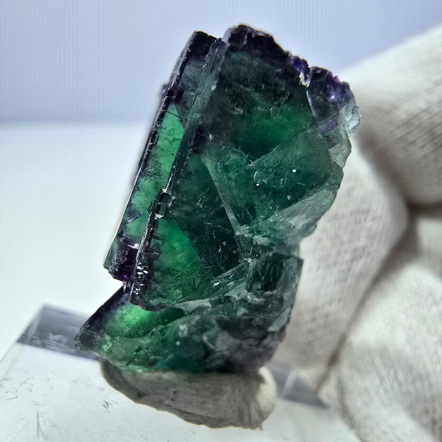 Spécimen de cube de fluorite fantôme parqueté zonal Okorusu, Namibie 28*26*14mm
