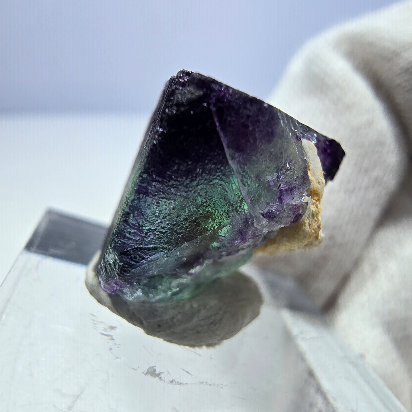 Spécimen de cube de fluorite fantôme parqueté zonal Okorusu, Namibie 16*16*14mm