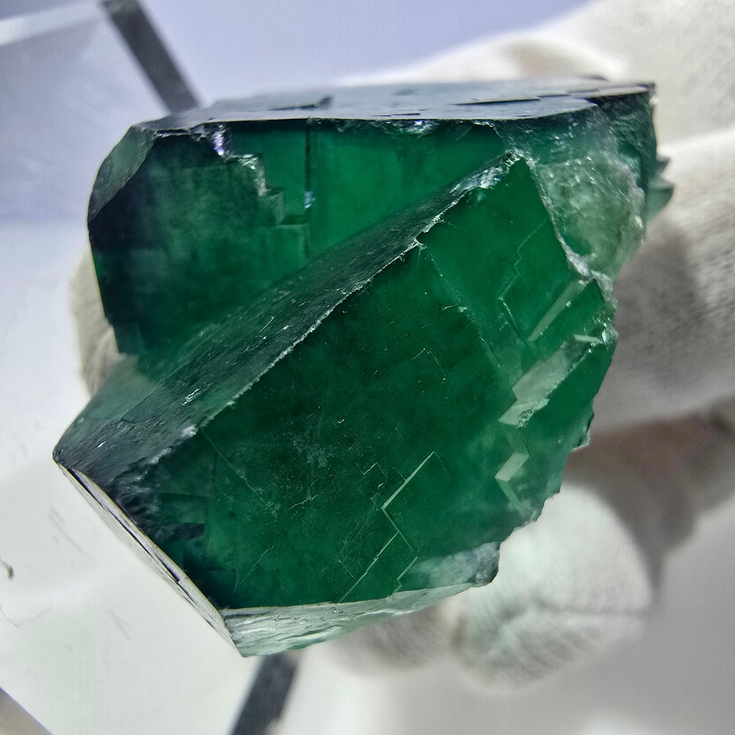 Phantom Fluorit Würfel Stufe parkettiert zonal Okorusu, Namibia 48*32*25mm