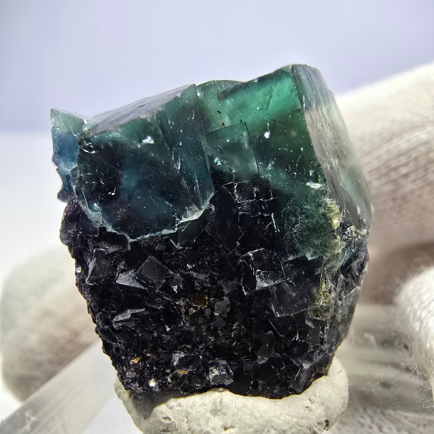 Phantom Fluorite Cube Specimen, Zonal - New Find! Okorusu, Namibia 24*20*19mm