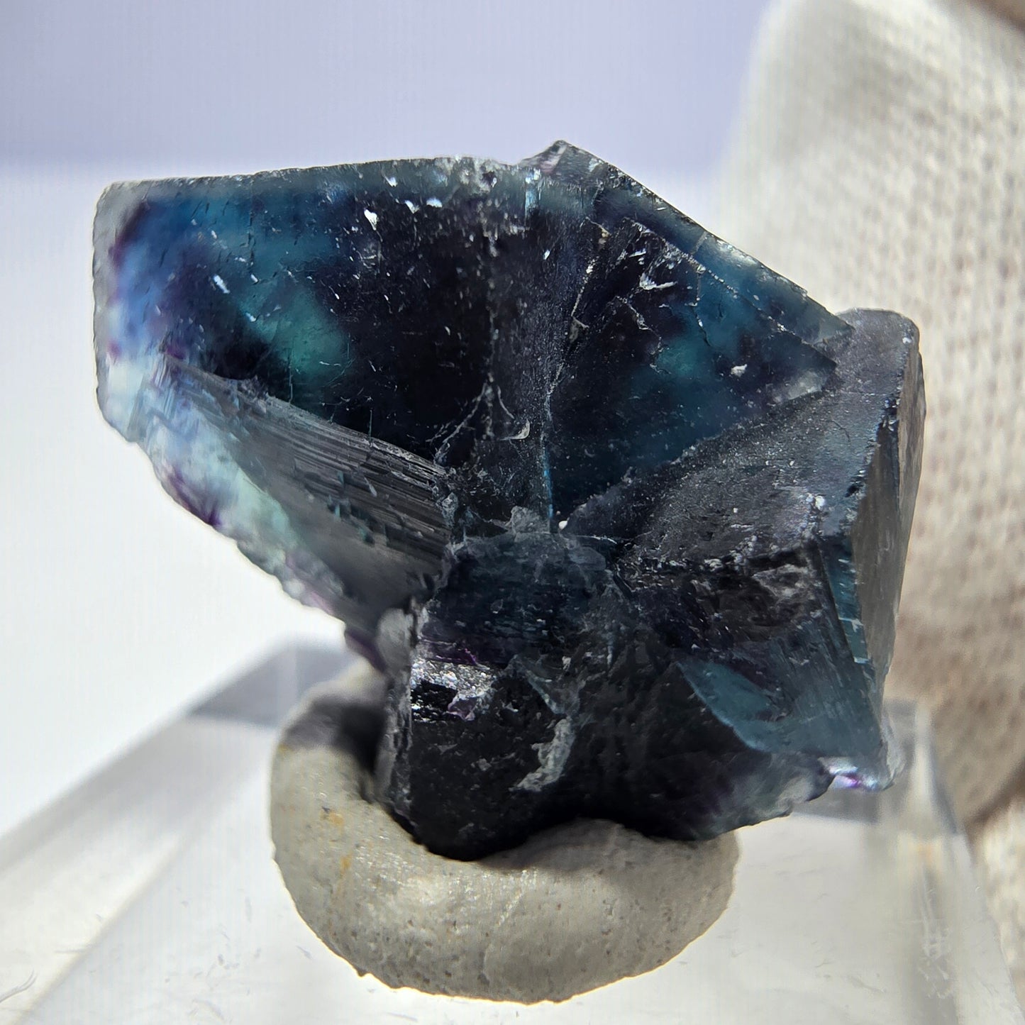 Phantom Fluorit Würfel Stufe, zonal - Neuer Fund! Okorusu, Namibia 27*20*14mm