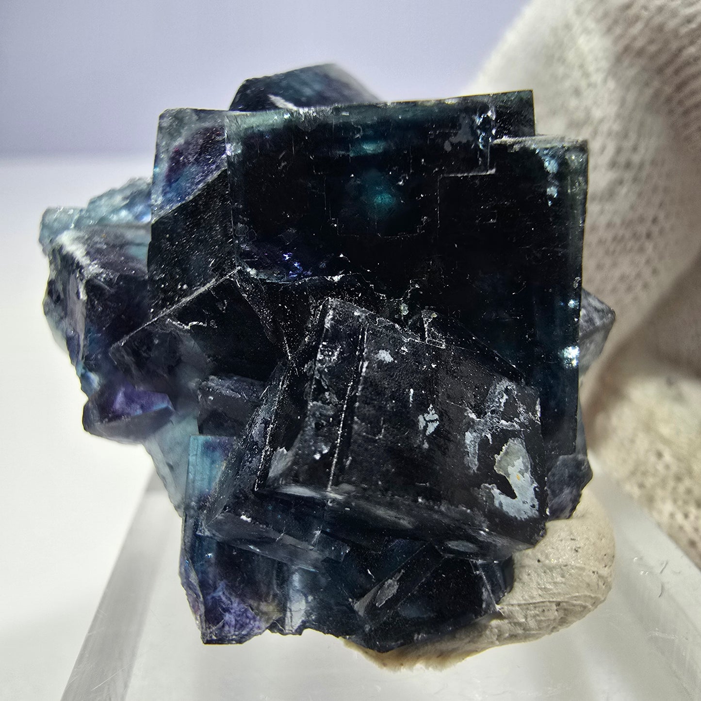 Phantom Fluorit Würfel Stufe, zonal - Neuer Fund! Okorusu, Namibia 32*27*17mm