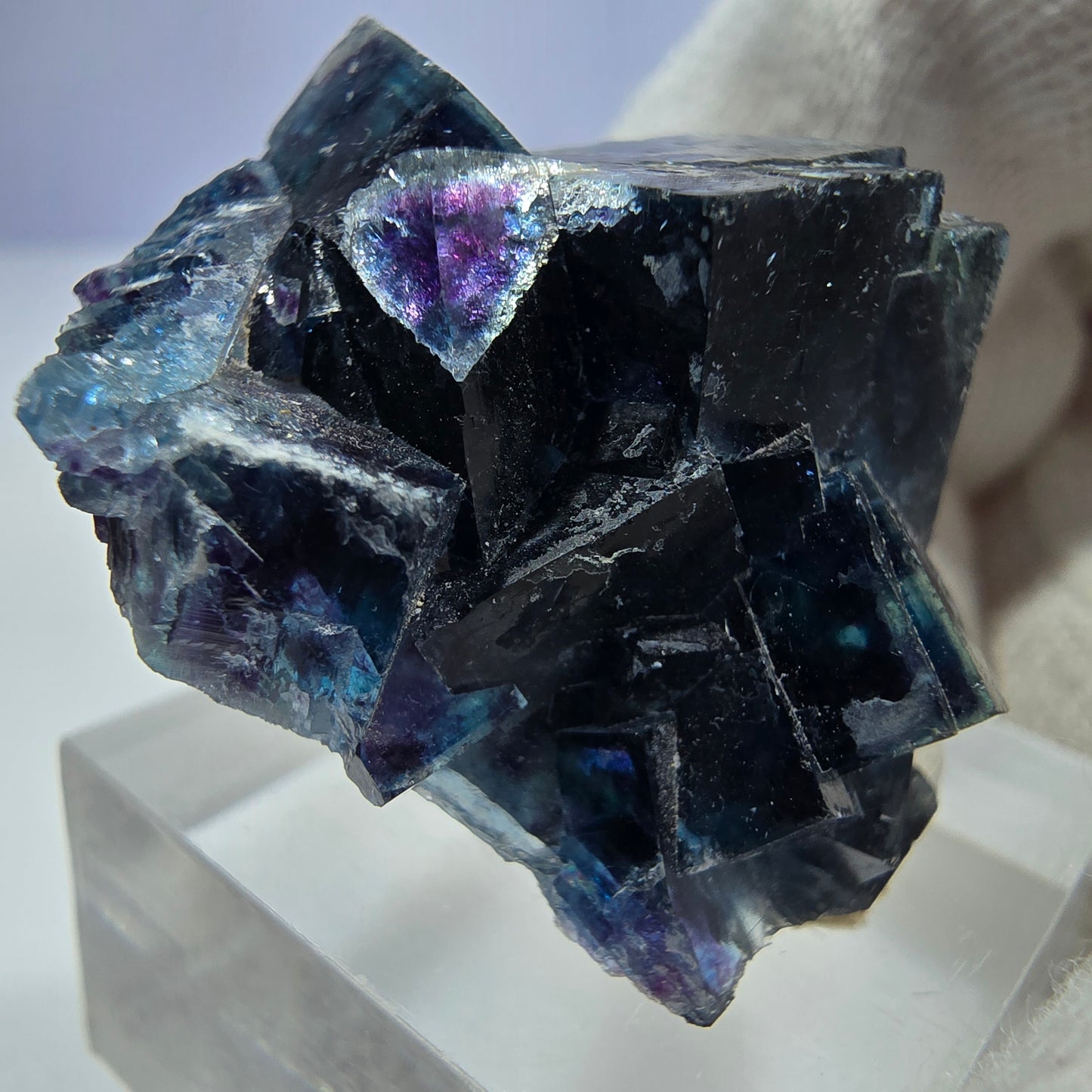 Phantom Fluorit Würfel Stufe, zonal - Neuer Fund! Okorusu, Namibia 32*27*17mm