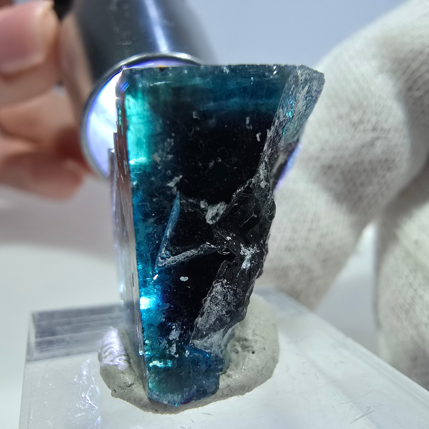 Phantom Fluorite Cube Specimen, Zonal - New Find! Okorusu, Namibia 28*18*18mm