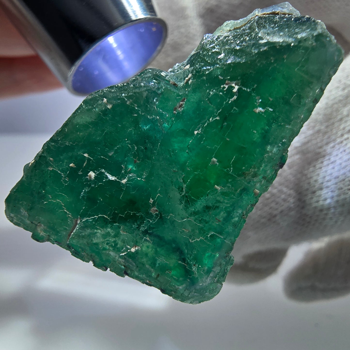 Klarer Phantom Fluorit Würfel parkettiert grün türkis Okorusu Namibia 46*40*24mm