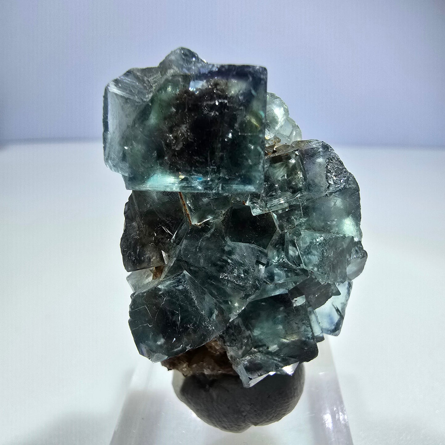 Seltene Phantom Fluorit Würfel Stufe, grün braun Okorusu, Namibia 44*28*25mm