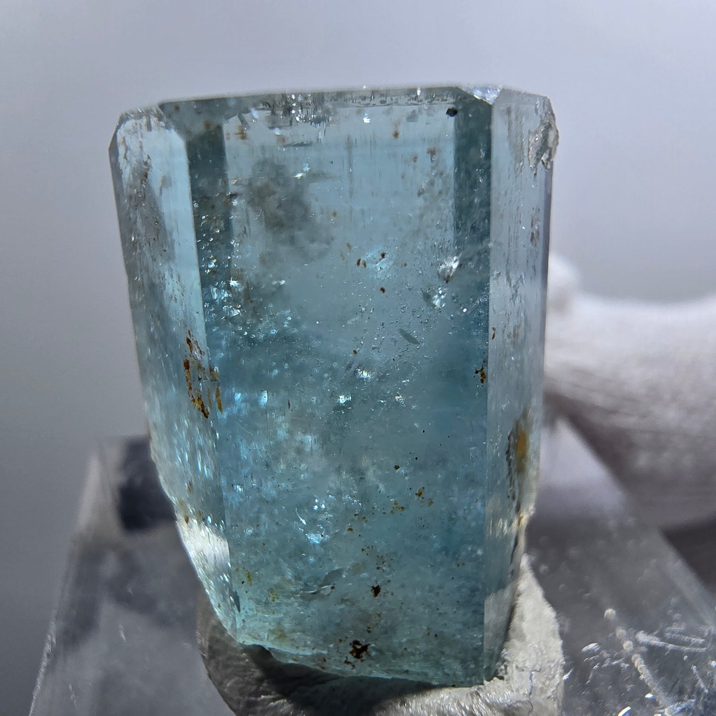 Aigue-marine rare avec opale hyalite Erongo, Namibie 22*16*13mm