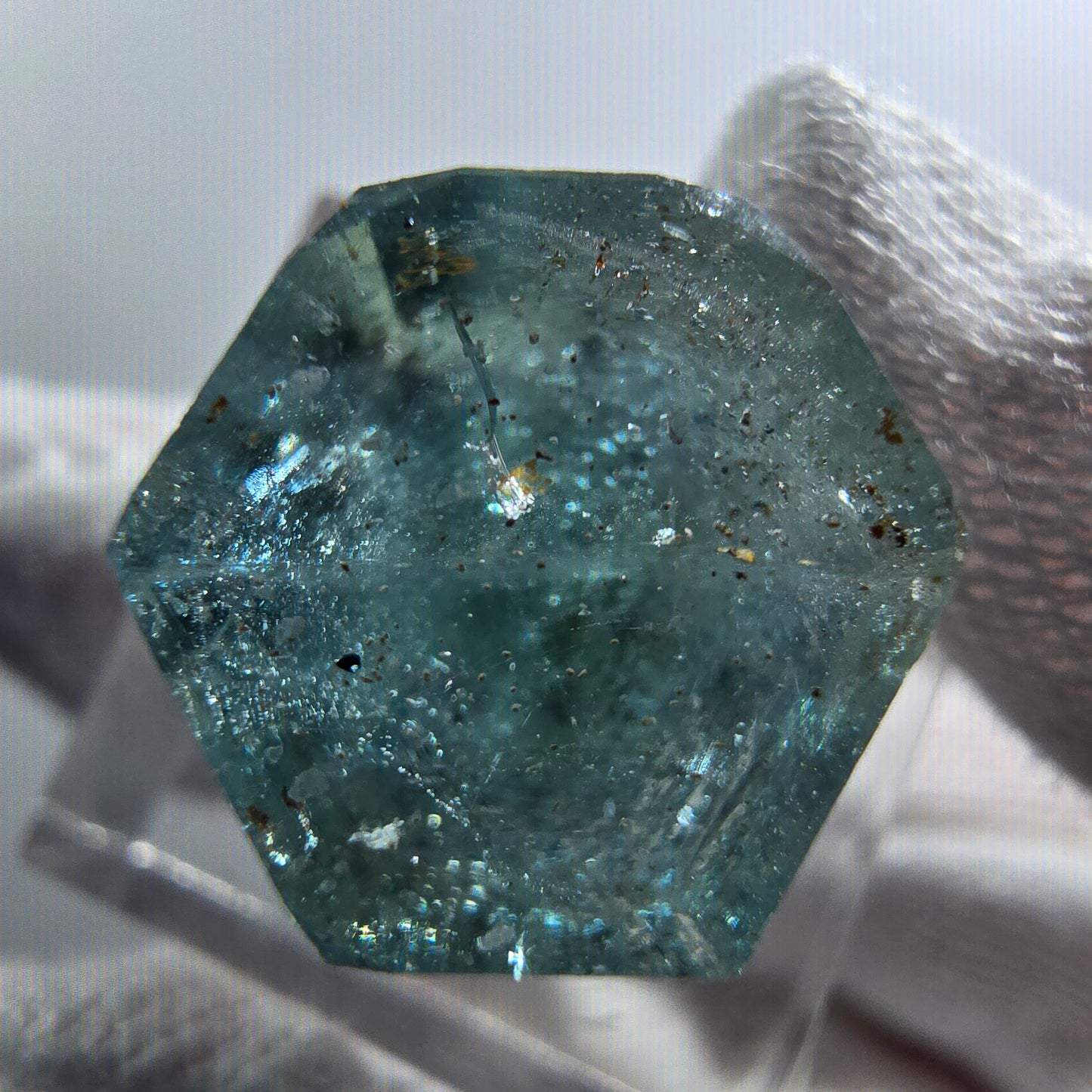 Aigue-marine rare avec opale hyalite Erongo, Namibie 22*16*13mm