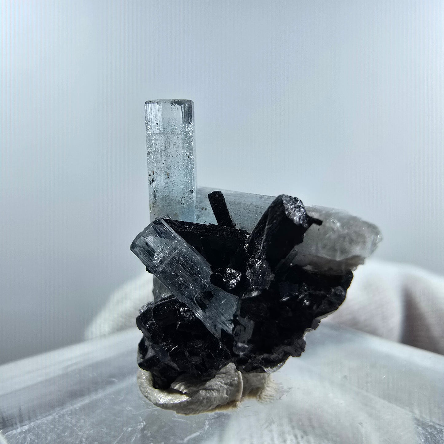 Aigue-marine Setlene, tourmaline Schörl stade Erongo, Namibie 19*17*12mm