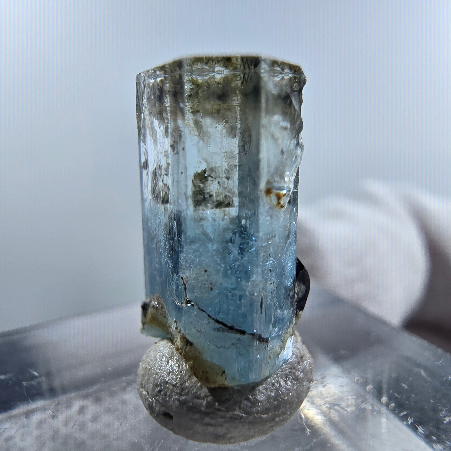 Aigue-marine Setlene, tourmaline Schörl stade Erongo, Namibie 14*9*7mm