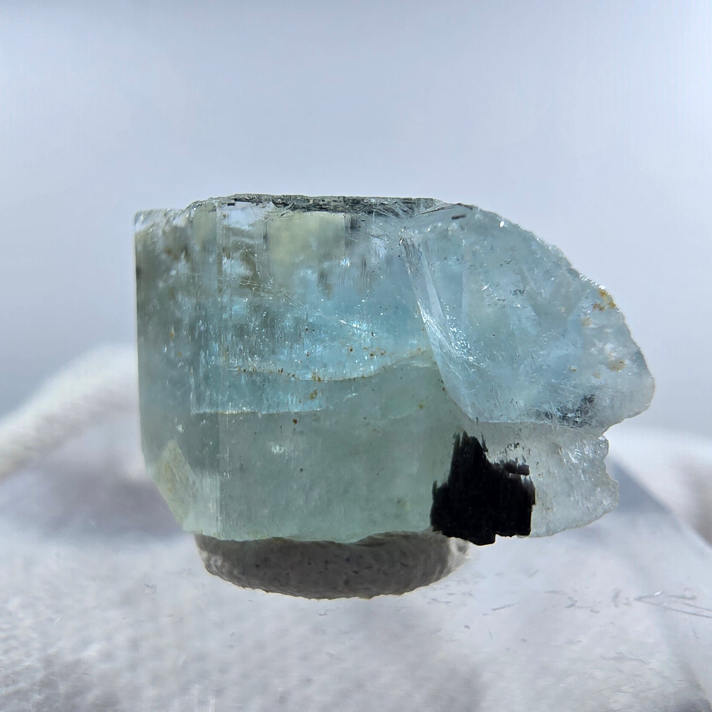 Aigue-marine Setlene, opale hyalite, tourmaline Schörl stade Erongo, Namibie 17*10*11mm