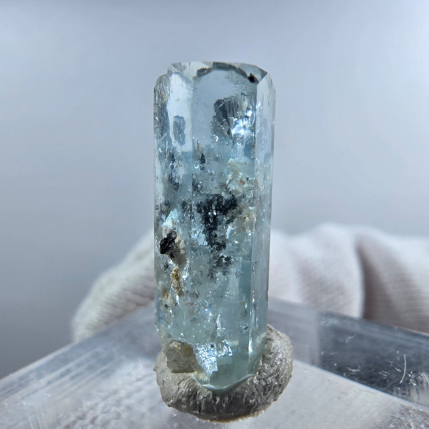 Aigue-marine Setlene, tourmaline Schörl stade Erongo, Namibie 19*7*7mm