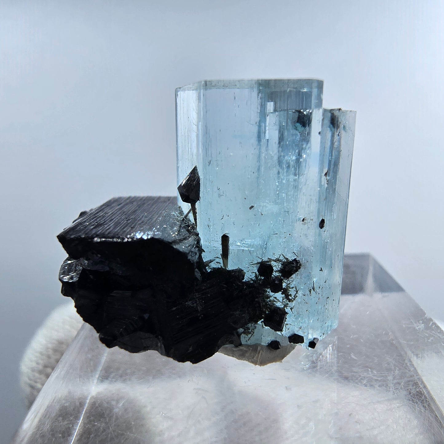 Aigue-marine Setlene, tourmaline Schörl stade Erongo, Namibie 19*21*14mm