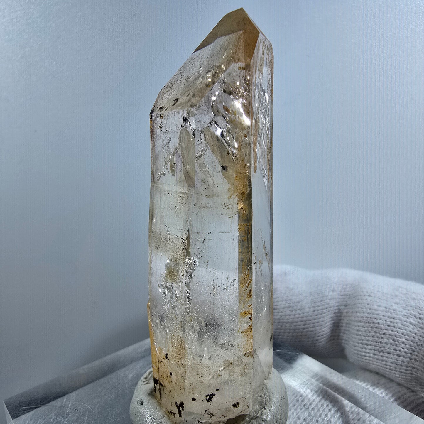 Enhydro Phantom Smoky Quartz Scepter, 1x Bubble Valentine Pocket Goboboseb Namibia 57*20*19mm