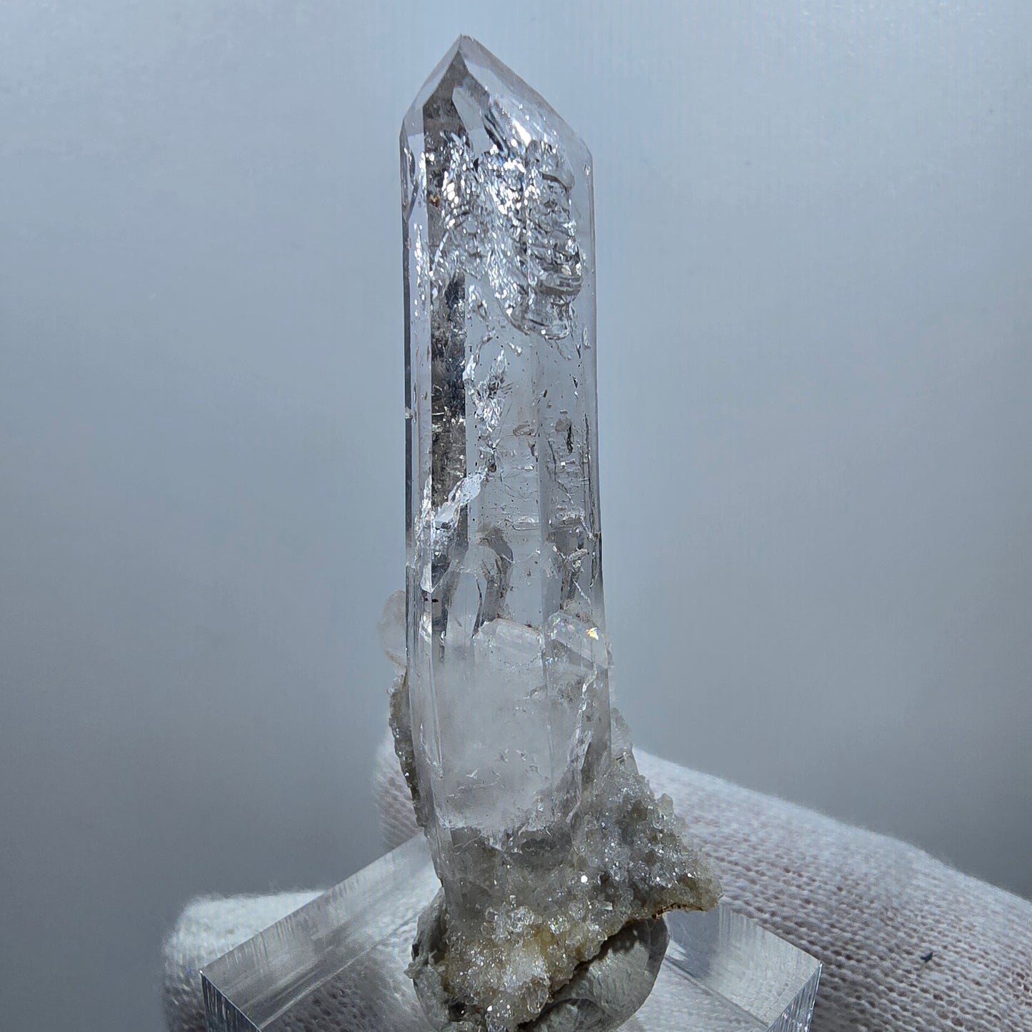 Quartz fumé lémurien Enhydro sur matrice Valentine Pocket Goboboseb Namibie 58 x 23 x 15 mm