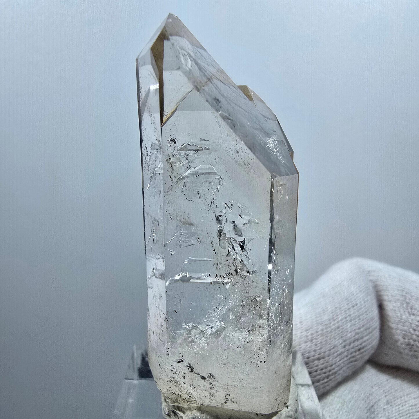 Quartz fumé fantôme lémurien Quartz Gémeaux Valentine Pocket Goboboseb Namibie 53*19*14mm